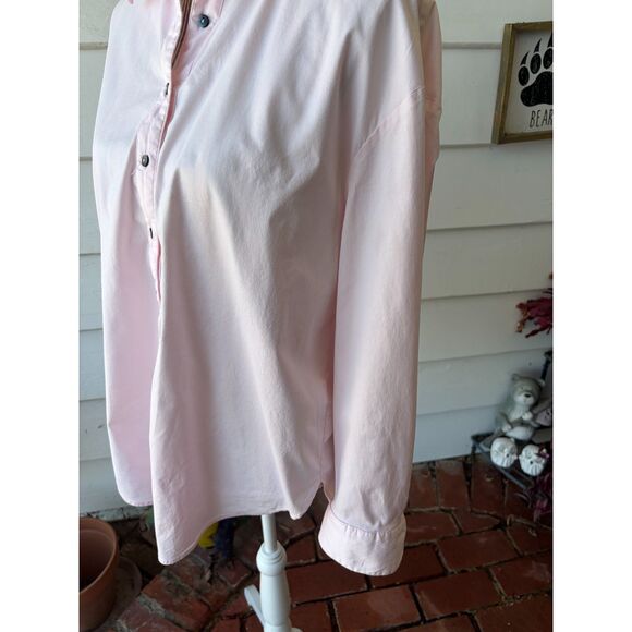 Mother Oxford Pink Cotton Maternity Button Down Shirt Size L/XL - Picture 7 of 16